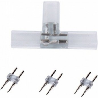 Комплект для упрощенного соединения ECOLA LED STRIP 220V CONNECTOR END CAP SCLN14ESB "L"лента-лента 2-х конт для ленты IP68 14x7