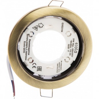 Встраиваемый светильник ECOLA FN5310ECB GX53 Черненая бронза Встраиваемый светильник ECOLA FN5310ECB GX53 Черненая бронза