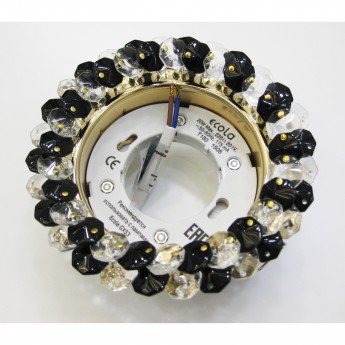 Встраиваемый светильник ECOLA GX53 H4 GLASS FG53RYECB прозрачный, черный, золото Встраиваемый светильник ECOLA GX53 H4 GLASS FG53RYECB прозрачный, черный, золото