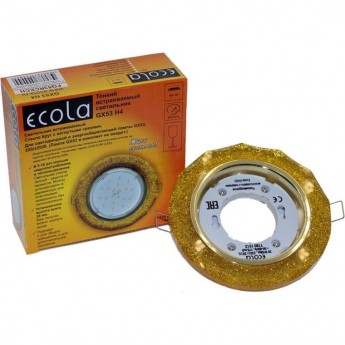 Встраиваемый светильник ECOLA GX53 H4 GLASS FQ53RNECH золото Встраиваемый светильник ECOLA GX53 H4 GLASS FQ53RNECH золото