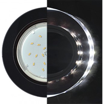 Встраиваемый светильник ECOLA GX53 H4 LD5310 SP53RNECH черный хром Встраиваемый светильник ECOLA GX53 H4 LD5310 SP53RNECH черный хром